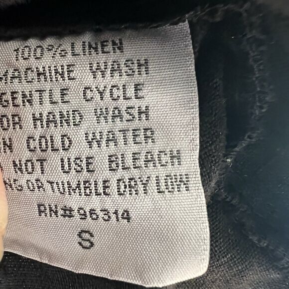 Luna Luz Linen‎ Midi Dress Size Small Sleeveless Lagenlook Black Oversized NEW - Picture 5 of 6